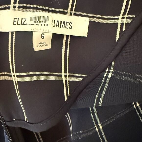 Elizabeth and James Royal Combo Windowpane Knotted Shift Dress-kk13 - Picture 6 of 6